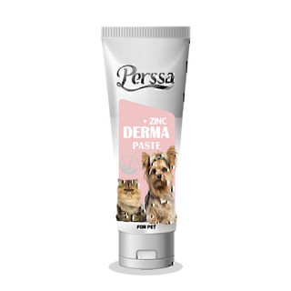 خمیر تقویت کننده پوست و مو پرسا مخصوص سگ و گربه Perssa derma paste zinc وزن ۱۰۰ گرم
