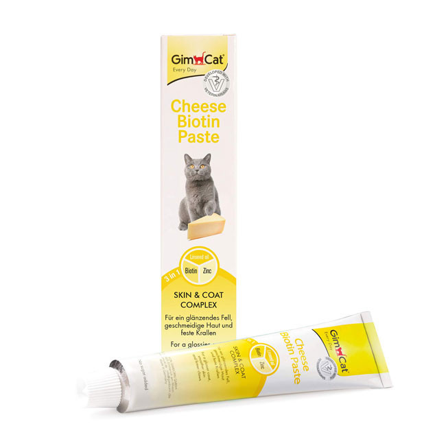 خمیر مالت گربه بیوتین جیم کت با طعم پنیر GimCat Cheese Biotin Paste وزن 50 گرم