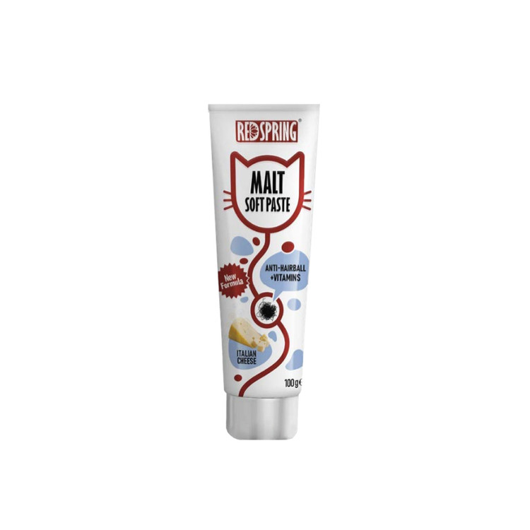 خمیرمالت گربه+ مولتی ویتامین رد اسپرینگ با طعم پنیرایتالیایی (100 گرم)